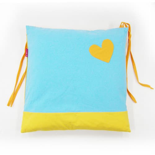 Heart two_ton color sitting cushion